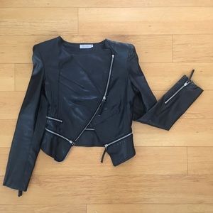 S.Y.L.K Vegan Leather Moto Jacket